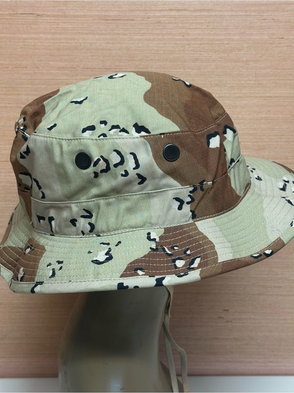 Gulf War Era Desert Chocolate Chip Camouflage Jungle Boonie Sun Hat Cap Size 8 - Picture 6 of 7